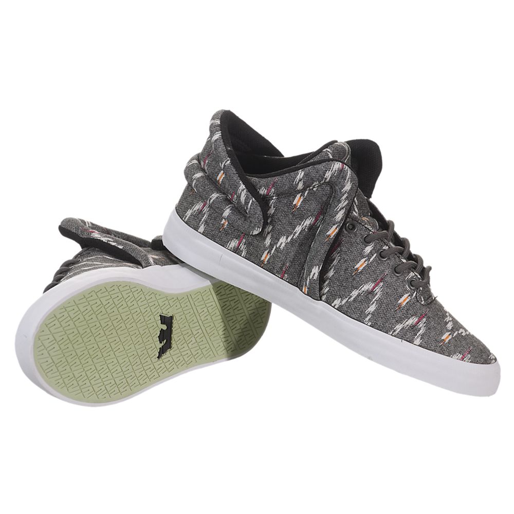 Baskets Supra Falcon Grise Multi/White-White Homme | OVX-96877001